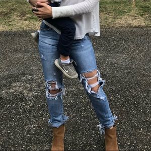 Blank NYC Rivington high rise ripped skinny jean